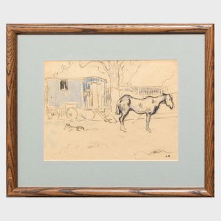 Louis Valtat (1869-1952): Horse and Gypsy Caravan