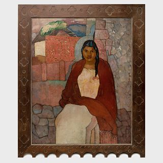 20th Century School: Seated Mexican Woman