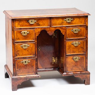 George II Inlaid and Figured Walnut Dressing Table
