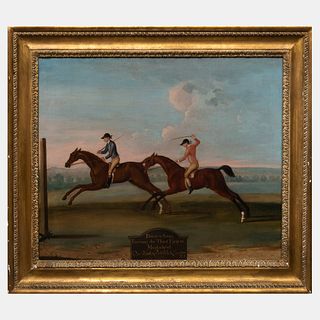Attributed to Thomas Butler (c.1730-c.1760): Aaron and Driver Rounding the Third Heat at Maidenhead