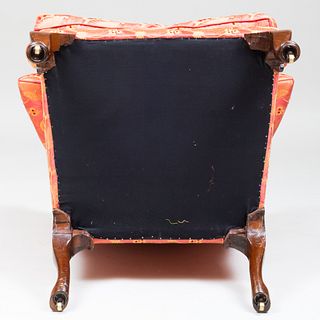 George II Walnut Wing Chair