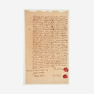 [Americana] Dickinson, John, Signed Indenture