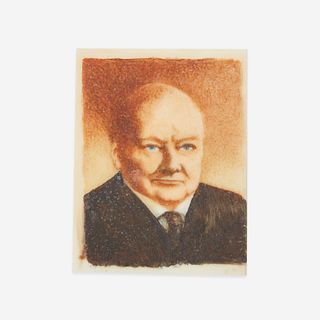 [Churchill, Winston] Carter, Joan Patricia, Portrait Miniature of Winston Churchill