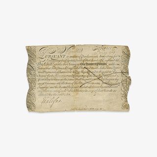 [Finance] Halifax, Lord (Charles Montagu), Document, signed