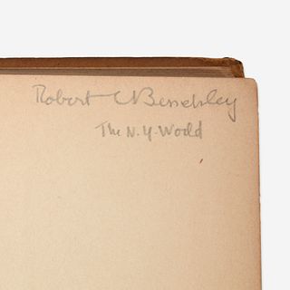 [Literature] [Benchley, Robert], Group of 10 Volumes from the Library of Robert Benchley