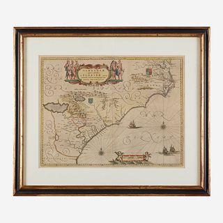 [Maps & Atlases] Blaeu, Willem, Virginiae partis australis, et Floridae partis orientalis, interjacentiumq regionum nova descriptio
