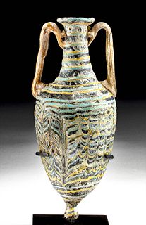 Hellenistic Greek Coreform Glass Amphoriskos