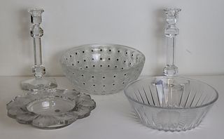 Lalique & Val St Lambert Glass Grouping.