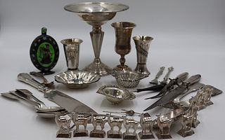 SILVER. Assorted Grouping of Silver Hollowware