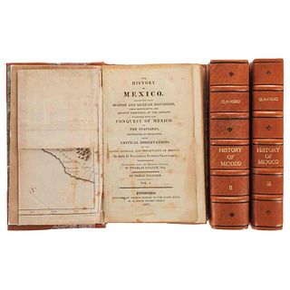 Clavigero, Francesco Saverio. The History of Mexico. Richmond: Virginia, Published by William Prichard, 1806. Tomos I - III. Piezas: 3.