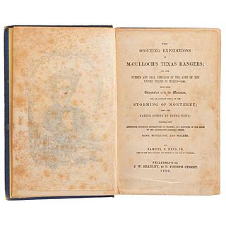 Reid, Samuel C. The Scouting Expeditions of McCulloch's Texas Rangers... Philadelphia, 1860. 12 láminas y un plano.