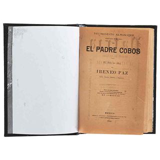 Paz, Ireneo. Decimosesto Almanaque Critico Burlesco del Padre Cobos para el Año de 1891. México, 1890. Ilustrado.