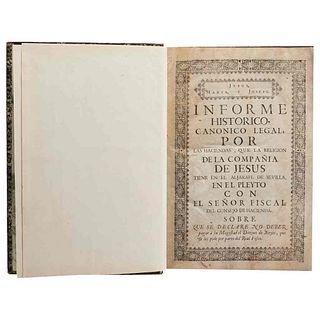 Informe Histórico/ ...En Satisfacción de un Libro de el Visitador Juan de Palafox. Madrid / Puebla, ca. 1755 / ca. 1760. En un volumen.