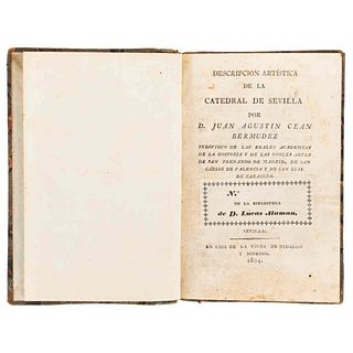 Cean Bermudez, Juan Agustín. Descripción Artística de la Catedral de Sevilla. Sevilla, 1804. Ex Libris de Lucas Alamán.