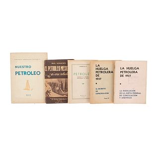 Amendolla, Luis/ González Aparicio, Enrique/ Boracres, Paul. La Huelga Petrolera de 1937/ Nuestro Petróleo... Piezas: 5.