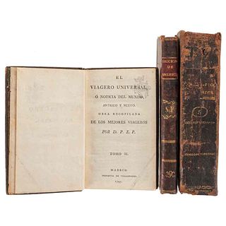 Alcedo, Antonio de/ Laporte, Joseph de. Diccionario Geográfico-Histórico de.../ El Viajero Universal... Madrid, 1786,1789,1797. Pzs: 3.