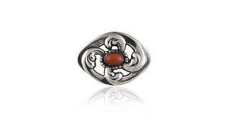 Georg Jensen Brooch #11 With Coral