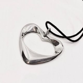 Georg Jensen Sterling Silver Heart Pendant #152 by Henning Koppel