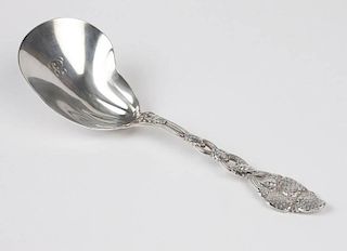 A Tiffany & Co. ''Strawberry'' sterling silver berry spoon