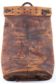 Wells Fargo Riveted Leather Stagecoach Bag