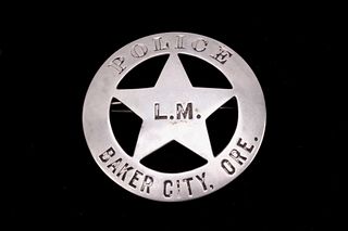 Mahan Family Baker City, Oregon Police Badge
