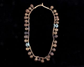 19th C African Yoruba Ivory Coastal Brass Necklace