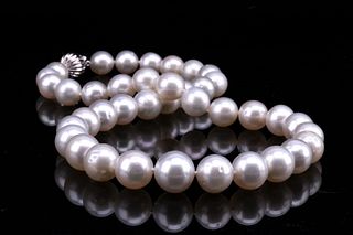 Opulent Silver Champagne South Sea Pearl Necklace