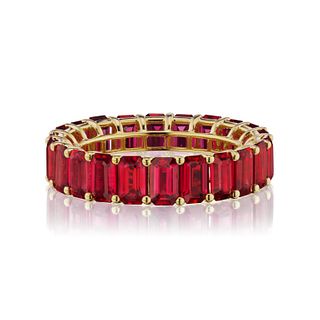 PIGEON BLOOD COLOR RUBY ETERNITY BAND