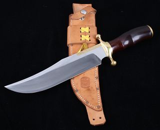 R. H. R. Grand Custom Bowie Knife & Leather Sheath