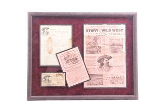 1888-1910 Buffalo Bill Framed Ephemera Collection