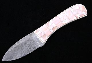 Navajo Wilson Dawes Pink Mother of Pearl Damascus