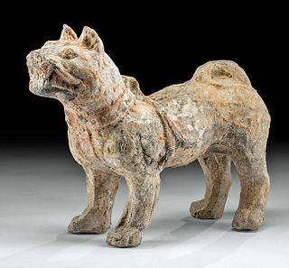 Chinese Han Dynasty Terracotta Dog Figure