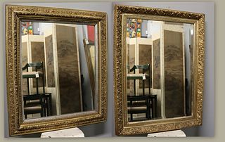 2 Antique Carved Gilt And Gessoed Mirrors