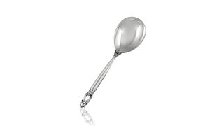 Vintage Georg Jensen Acorn Serving Spoon, Small #115