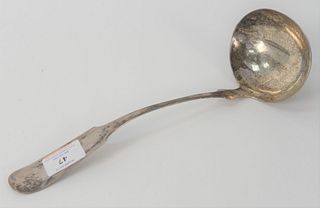 Large Coin Silver Ladle, with pouring side, length 12 1/2 inches, 5 t.oz.
