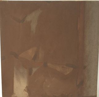 Calvert Coggeshall (20th Century), oil on canvas, 1987, abstract, signed and dated on the reverse, "Artists Space 1987 and #8", on stretcher, 30" x 30