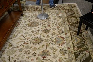 Oriental Room Size Carpet, beige and tans, 12'2" x 18'.