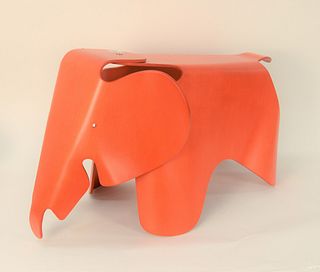 Charles & Ray Eames, Elephant, 1945, Anniversary Edition 2007, Red Maple, No. 507 of 1,000, The Authorized Original Vitra, height 16 inches, width 16 