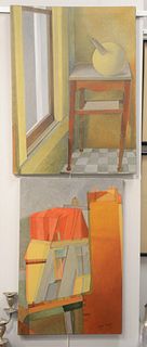 Pair of Sergi Blumin (20th Century) Still Lives, each oil on canvas, both signed along the lower edge, largest 32" x 24".