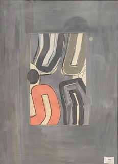 Chryssa (American/Greek, 1933 - 2013), Study for Commission for Metternich, 1968, oil on paper, signed and dated lower right Chryssa 68, Jayne H. Baum