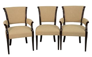 Set of Ten Baker Dining Chairs, to include two arm and eight side, height 36 inches.
