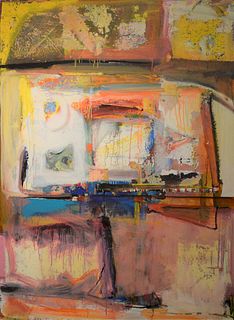 Richard Hickam (American, b. 1944), Lost and Found, acrylic on canvas, signed upper right Hickam, signed and titled on the reverse, Allen Stone Galler