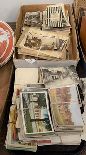 Tray Lot, to include a large grouping of antique postcards, many being gelatin silvers; most with printed notations or signed in the negative, each ap
