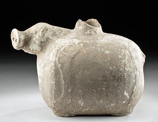 Impressive Indus Valley Pottery Vessel Pig Form, TL'd