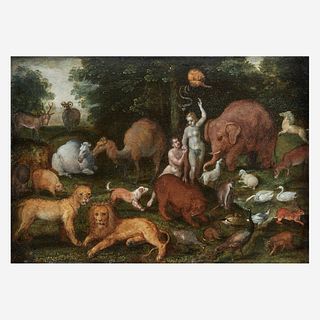 Attributed to Cornelisz Molenaer (Flemish, 1540–1589), , Adam and Eve in the Garden of Eden