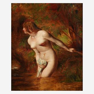 William Etty (British, 1787–1849), , Musidora: The Bather 'At the Doubtful Breeze Alarmed'
