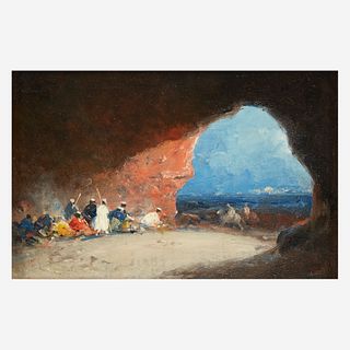 Mariano José María Bernardo Fortuny y Carbó (Spanish, 1838–1874), , Arabs in a Cave by the Sea