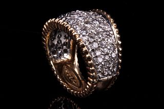 Vintage Estate Brilliant Diamond 14k Gold Ring