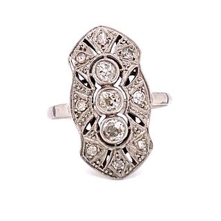 1920Ós Platinum Diamond Ring