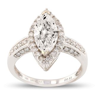2.01ct CENTER Diamond 14K White Gold Ring (2.64ctw Diamonds)